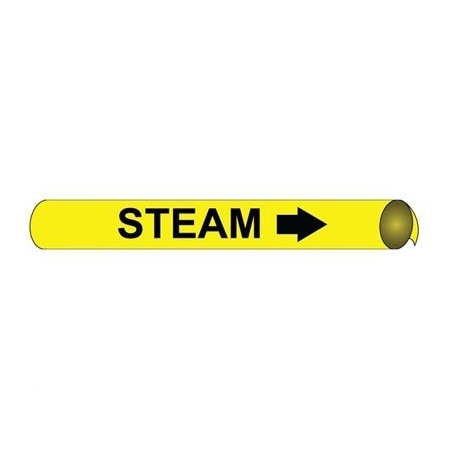 Nmc Pipemarker Strap-On, Steam B/Y, Fits 6"- F4097